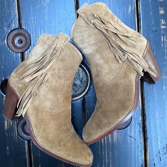 ASH Ankle Boots with Leather Fringe - Picture 1 of 15